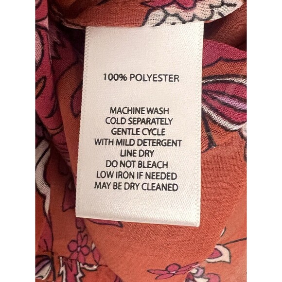 Beach Lunch Lounge Orange Tank Top Floral Small Beach Semi Sheer S Summer - Picture 5 of 6